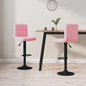 Kitchen stools 2 units pink velvet by vidaXL, Kitchen stools - Ref: Foro24-334310, Price: 128,99 €, Discount: %