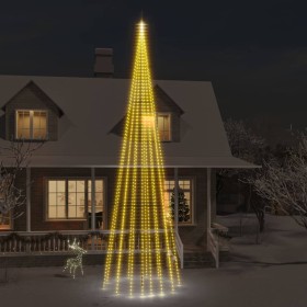 Christmas tree on flagpole 1134LED warm white 800cm by vidaXL, Christmas lights - Ref: Foro24-343530, Price: 47,73 €, Discoun...