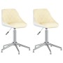 Swivel dining chairs 2 pcs cream and white synthetic leather by vidaXL, dining chairs - Ref: Foro24-335413, Price: 96,84 €, D...