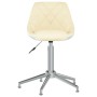 Swivel dining chairs 2 pcs cream and white synthetic leather by vidaXL, dining chairs - Ref: Foro24-335413, Price: 96,84 €, D...