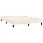 Estructura de cama de cuero sintético blanco 140x190 cm de vidaXL, Camas y somieres - Ref: Foro24-346899, Precio: 96,70 €, De...