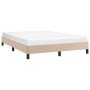 Estructura de cama cuero sintético color capuchino 140x190 cm de vidaXL, Camas y somieres - Ref: Foro24-346903, Precio: 117,9...