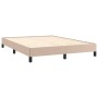 Estructura de cama cuero sintético color capuchino 140x190 cm de vidaXL, Camas y somieres - Ref: Foro24-346903, Precio: 117,9...