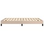 Estructura de cama cuero sintético color capuchino 140x190 cm de vidaXL, Camas y somieres - Ref: Foro24-346903, Precio: 117,9...