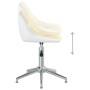 Swivel dining chairs 2 pcs cream and white synthetic leather by vidaXL, dining chairs - Ref: Foro24-335413, Price: 96,84 €, D...