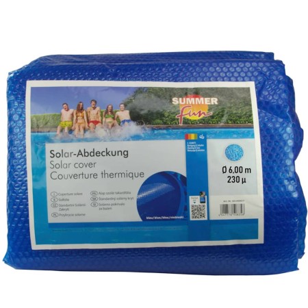 Summer Fun Cubierta solar para piscina de verano redonda PE azul 600cm de Summer Fun, Cubiertas para piscina - Ref: Foro24-42...