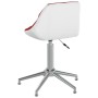 Silla comedor giratoria 2 uds cuero sintético rojo vino blanco de vidaXL, Sillas de comedor - Ref: Foro24-335415, Precio: 96,...