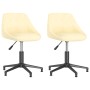 Swivel dining chairs 2 pcs cream velvet by vidaXL, dining chairs - Ref: Foro24-335432, Price: 96,42 €, Discount: %