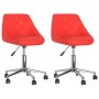 Swivel dining chairs 2 units red synthetic leather by vidaXL, dining chairs - Ref: Foro24-335453, Price: 96,93 €, Discount: %