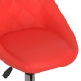 Swivel dining chairs 2 units red synthetic leather by vidaXL, dining chairs - Ref: Foro24-335453, Price: 96,93 €, Discount: %