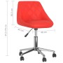 Drehbare Esszimmerstühle, 2 Einheiten, rotes Kunstleder von vidaXL, Essstühle - Ref: Foro24-335453, Preis: 96,93 €, Rabatt: %