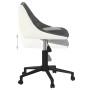 Gray and White Faux Leather Swivel Office Chair by vidaXL, Office chairs - Ref: Foro24-335466, Price: 86,08 €, Discount: %