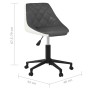 Gray and White Faux Leather Swivel Office Chair by vidaXL, Office chairs - Ref: Foro24-335466, Price: 86,08 €, Discount: %