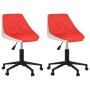 Swivel dining chairs 2 pcs red and white synthetic leather by vidaXL, dining chairs - Ref: Foro24-335473, Price: 79,50 €, Dis...