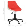 Swivel dining chairs 2 pcs red and white synthetic leather by vidaXL, dining chairs - Ref: Foro24-335473, Price: 79,50 €, Dis...