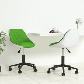 Swivel dining chairs 2 units green and white synthetic leather by vidaXL, dining chairs - Ref: Foro24-335480, Price: 96,47 €,...