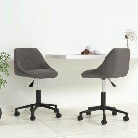 Swivel dining chairs 2 units dark gray velvet by vidaXL, dining chairs - Ref: Foro24-335496, Price: 96,99 €, Discount: %