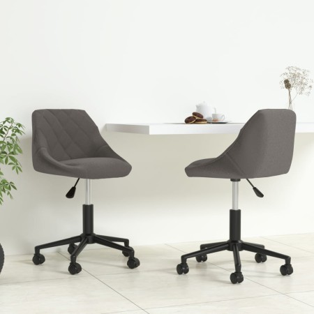 Swivel dining chairs 2 units dark gray velvet by vidaXL, dining chairs - Ref: Foro24-335496, Price: 96,36 €, Discount: %