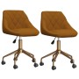 Swivel dining chairs 2 pcs brown velvet by vidaXL, dining chairs - Ref: Foro24-335515, Price: 115,99 €, Discount: %