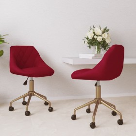 2pcs Red Wine Red Velvet Swivel Dining Chairs by vidaXL, dining chairs - Ref: Foro24-335523, Price: 140,99 €, Discount: %