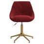 Silla de comedor giratoria de terciopelo vino tinto de vidaXL, Sillas de comedor - Ref: Foro24-335534, Precio: 88,66 €, Descu...