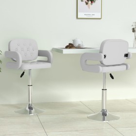 Swivel dining chairs 2 units white synthetic leather by vidaXL, dining chairs - Ref: Foro24-335557, Price: 139,77 €, Discount: %