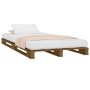 Cama de palets madera maciza de pino marrón miel 90x200 cm de vidaXL, Camas y somieres - Ref: Foro24-821380, Precio: 112,99 €...