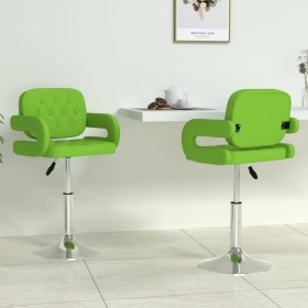 Swivel dining chairs 2 units green synthetic leather by vidaXL, dining chairs - Ref: Foro24-335566, Price: 149,60 €, Discount: %