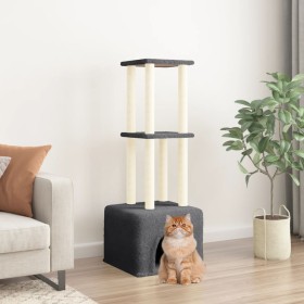 Kratzbaum für Katzen mit dunkelgrauen Sisalpfosten 133,5 cm von vidaXL, Katzenmöbel - Ref: Foro24-172084, Preis: 40,99 €, Rab...