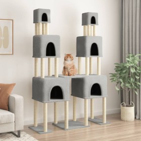 Cat scratching post with light gray sisal posts 199 cm by vidaXL, Cat furniture - Ref: Foro24-172080, Price: 107,98 €, Discou...