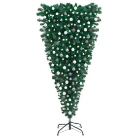 Árbol de Navidad artificial invertido con luces y bolas 210 cm de vidaXL, Arboles de navidad - Ref: Foro24-3078099, Precio: 8...