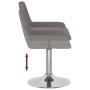 Silla de comedor giratoria tela gris oscuro de vidaXL, Sillas de comedor - Ref: Foro24-3084868, Precio: 71,99 €, Descuento: %