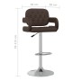 Kitchen stools 2 units brown synthetic leather by vidaXL, Kitchen stools - Ref: Foro24-335580, Price: 169,18 €, Discount: %