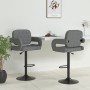 Kitchen stools 2 units light gray fabric by vidaXL, Kitchen stools - Ref: Foro24-335617, Price: 198,68 €, Discount: %