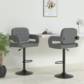 Kitchen stools 2 units light gray fabric by vidaXL, Kitchen stools - Ref: Foro24-335617, Price: 188,99 €, Discount: %