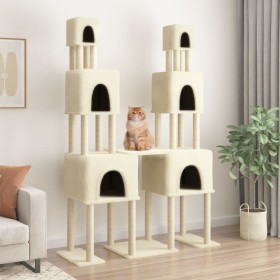 Cat scratching post with cream sisal posts 199 cm by vidaXL, Cat furniture - Ref: Foro24-172079, Price: 107,98 €, Discount: %