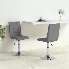 Sillas de comedor giratorias 2 unidades tela gris claro de vidaXL, Sillas de comedor - Ref: Foro24-335697, Precio: 111,97 €, ...