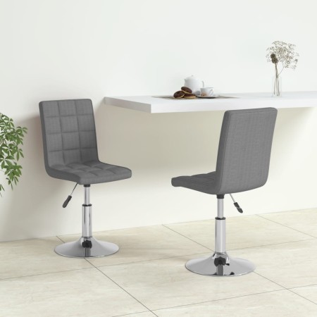 Swivel dining chairs 2 units light gray fabric by vidaXL, dining chairs - Ref: Foro24-335697, Price: 111,97 €, Discount: %