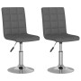 Sillas de comedor giratorias 2 unidades tela gris oscuro de vidaXL, Sillas de comedor - Ref: Foro24-335698, Precio: 110,16 €,...