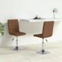 Swivel dining chairs 2 units brown fabric by vidaXL, dining chairs - Ref: Foro24-335700, Price: 122,99 €, Discount: %