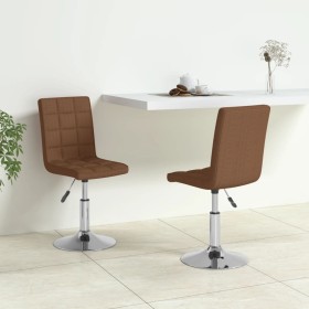 Swivel dining chairs 2 units brown fabric by vidaXL, dining chairs - Ref: Foro24-335700, Price: 122,45 €, Discount: %