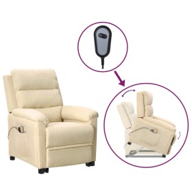 Sillón de masaje elevable tela color crema de vidaXL, Sillones de masaje eléctricos - Ref: Foro24-3098278, Precio: 375,71 €, ...