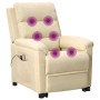 Liftable cream fabric massage chair by vidaXL, Electric massage chairs - Ref: Foro24-3098278, Price: 375,71 €, Discount: %