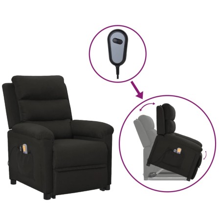 Sillón de masaje elevable tela negro de vidaXL, Sillones de masaje eléctricos - Ref: Foro24-3098271, Precio: 341,99 €, Descue...