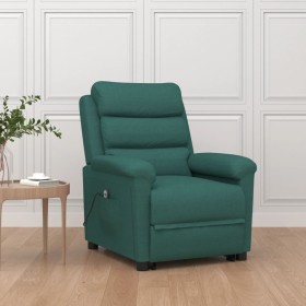 Sillón elevable tela verde oscuro de vidaXL, Sillones - Ref: Foro24-3098263, Precio: 360,42 €, Descuento: %