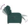 Sillón elevable tela verde oscuro de vidaXL, Sillones - Ref: Foro24-3098263, Precio: 360,42 €, Descuento: %