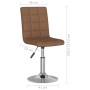 Swivel dining chairs 2 units brown fabric by vidaXL, dining chairs - Ref: Foro24-335700, Price: 122,99 €, Discount: %