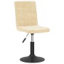 Cream Velvet Swivel Dining Chair by vidaXL, dining chairs - Ref: Foro24-335729, Price: 78,98 €, Discount: %