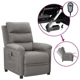 Electric recliner light gray fabric by vidaXL, Armchairs - Ref: Foro24-3098963, Price: 246,99 €, Discount: %