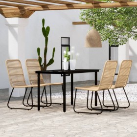 5-piece oak garden dining set by vidaXL, Garden sets - Ref: Foro24-3099163, Price: 554,99 €, Discount: %